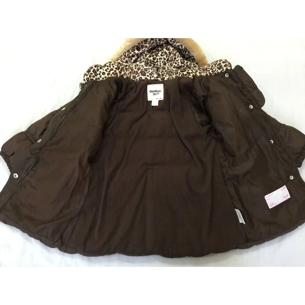 OSHKOSH BGOSH GIRLS HOODED JACKET COAT SIZE M 5-6